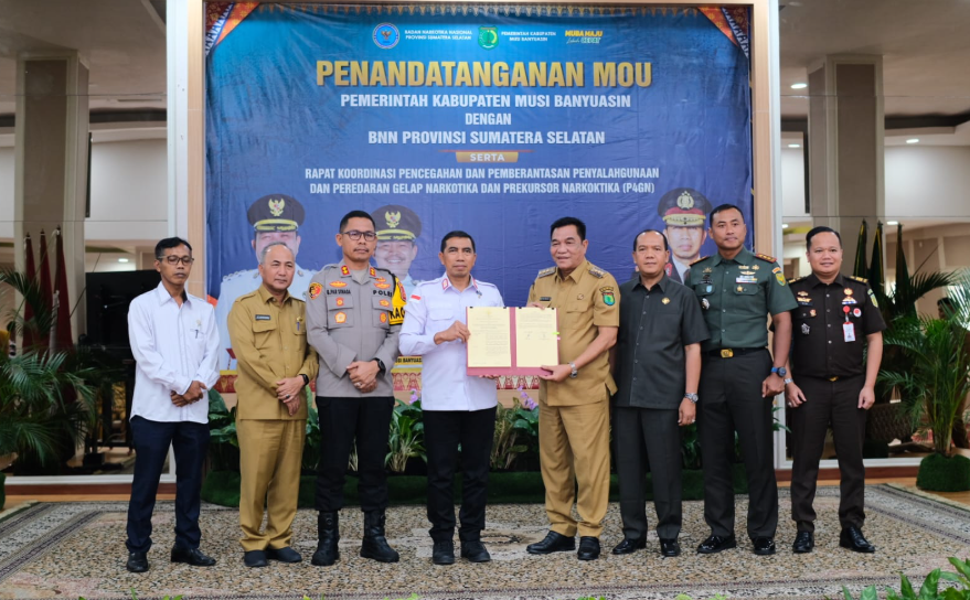 Pemkab Muba Teken MoU Bersama Dengan BNN Provinsi Sumatera Selatan